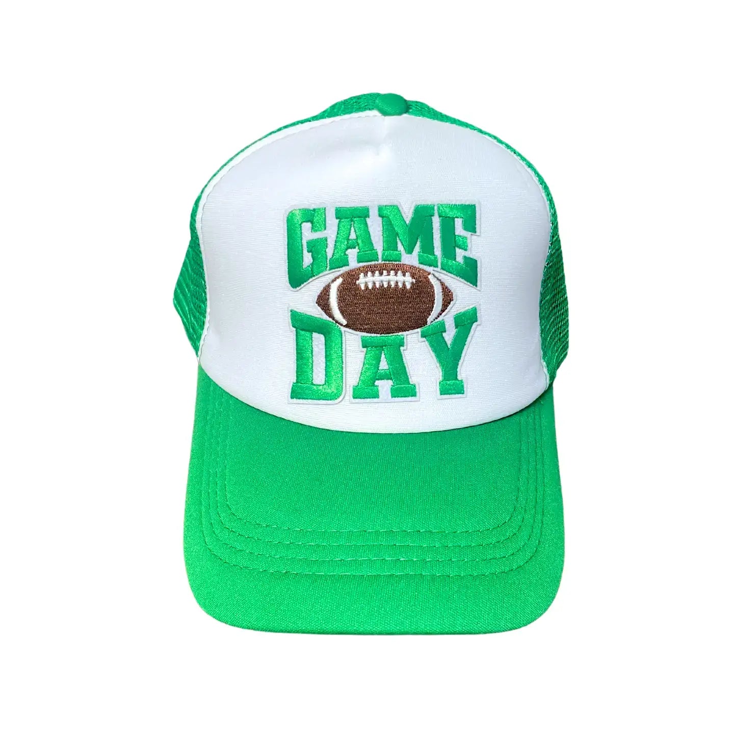 Sideline Spirit - Green Football Game Day Trucker Hat - Wipe Out - Alie's Boutique