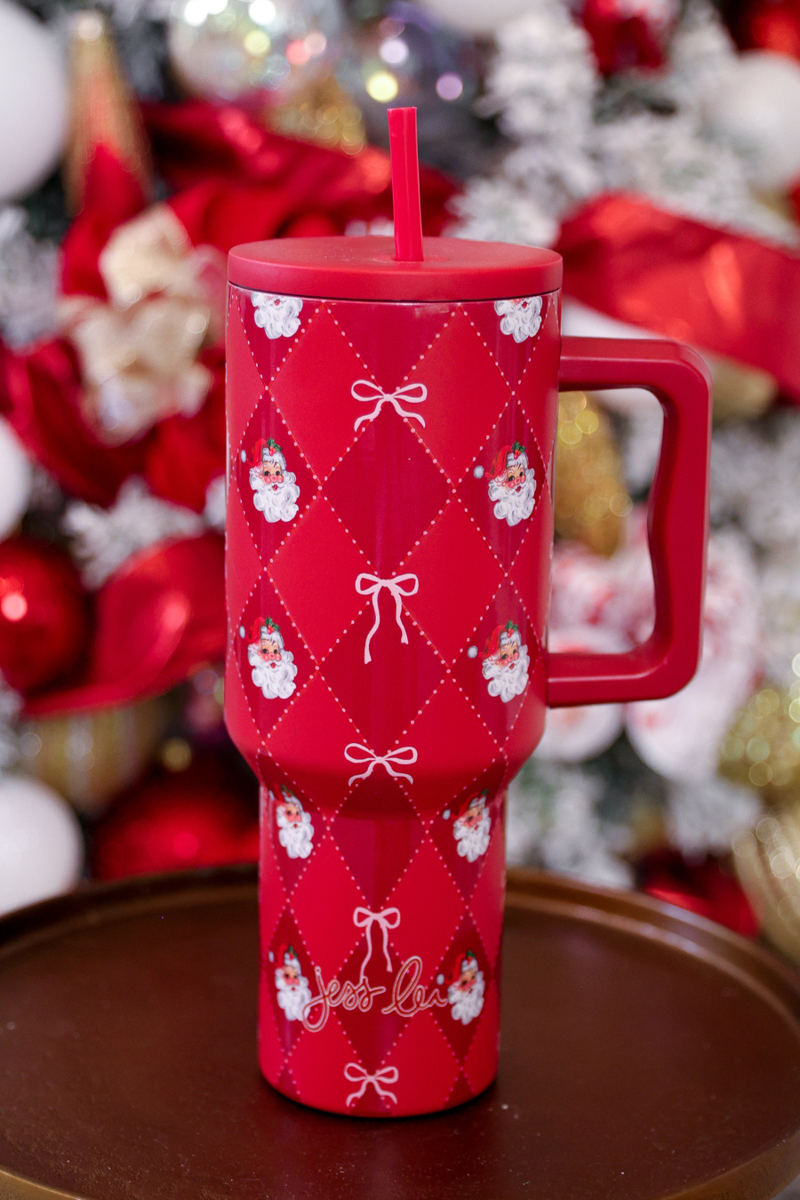 Santa's Signature Bow 40 Oz Tumbler - Preorder Jess Lea