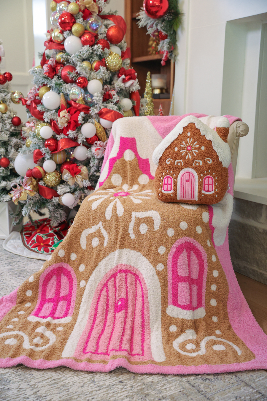 PREAUTHORIZE- Whimsical Gingerbread House Blanket - Alie's Boutique