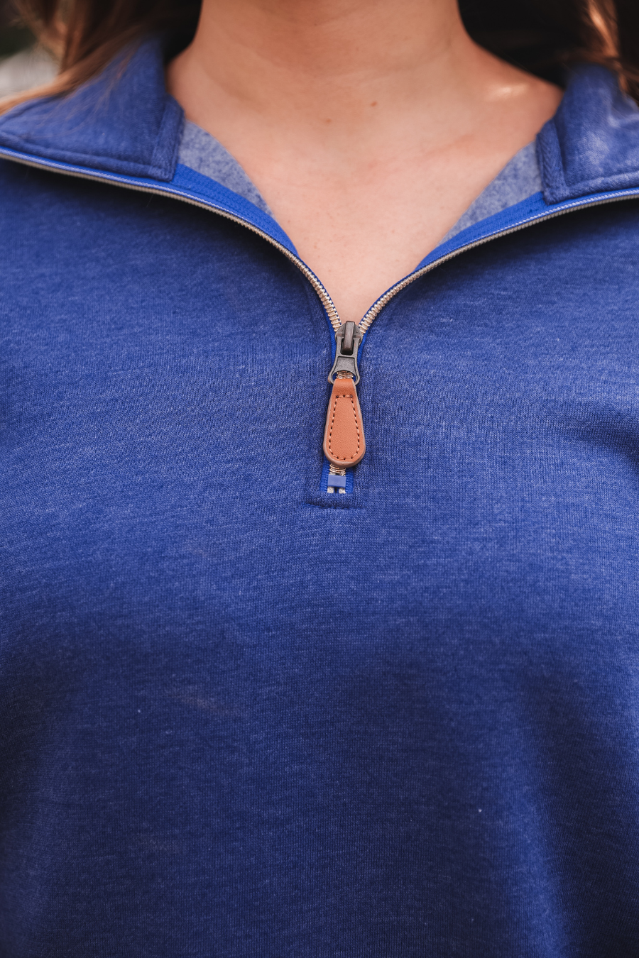 Miley Quarter Zip - Blue Pullover