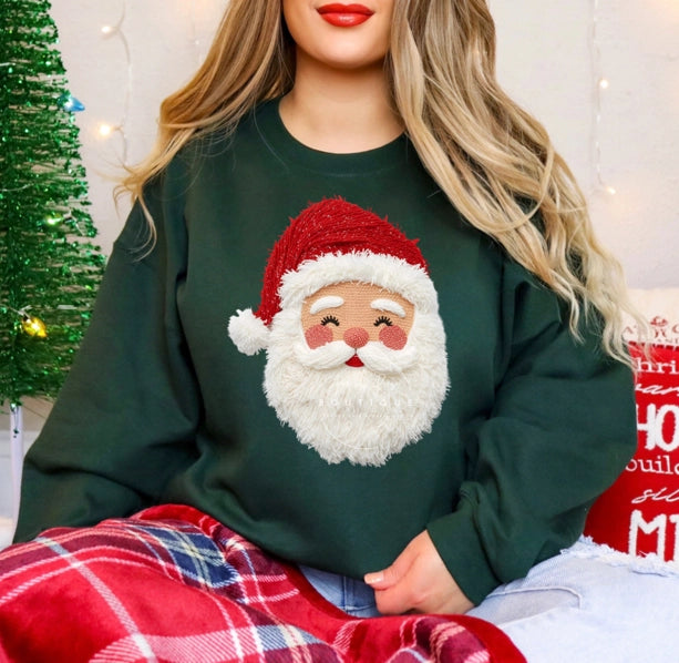 Santa Yarn (Faux) T-Shirt or Sweatshirt - Custom Color - Alie's Boutique