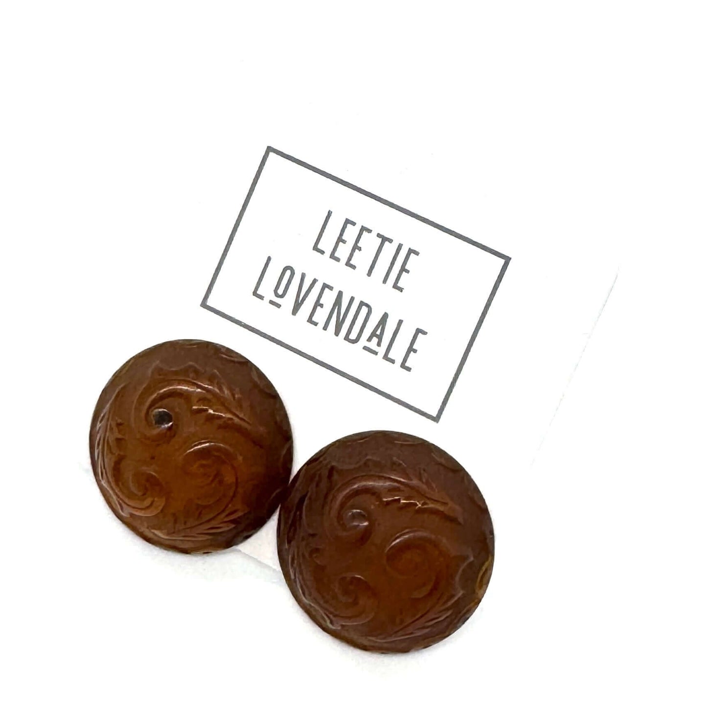 Holly Button Stud Earrings - Leetie Lovendale