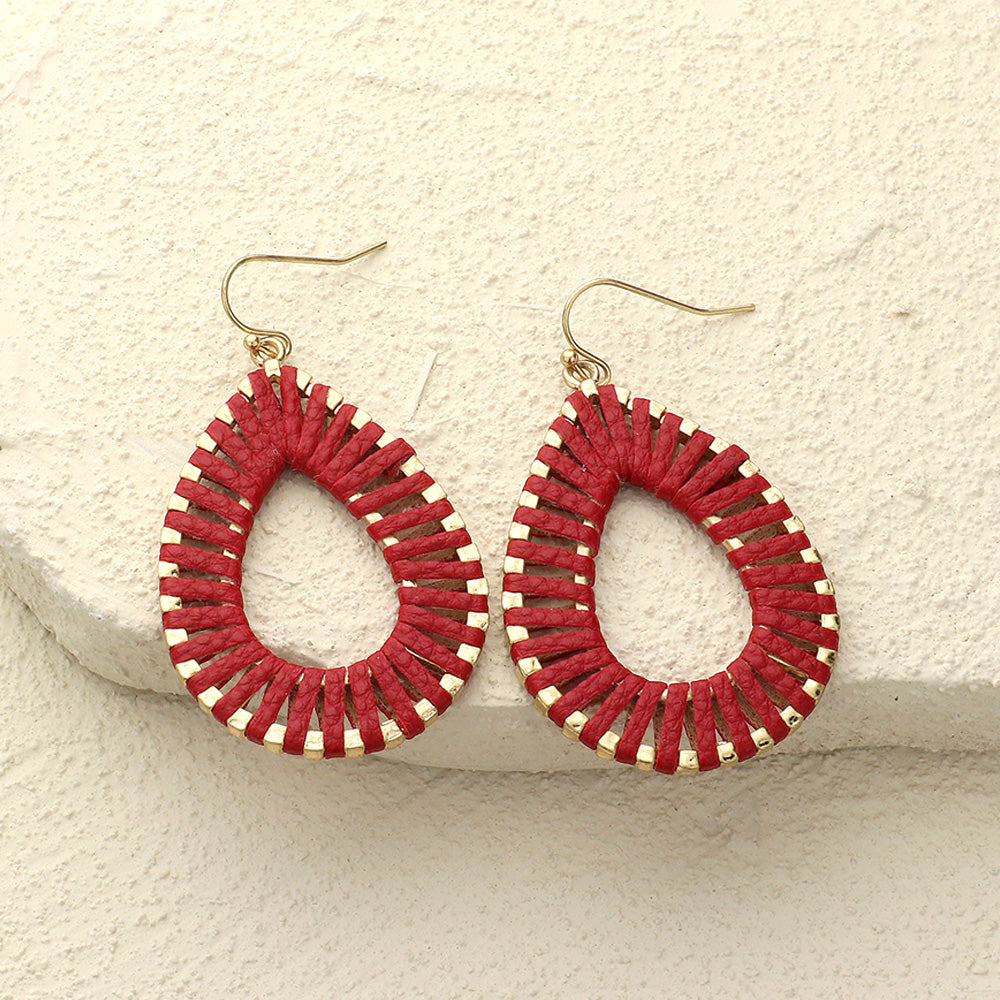 Thread The Line – Burgundy Earrings - Alie's Boutique