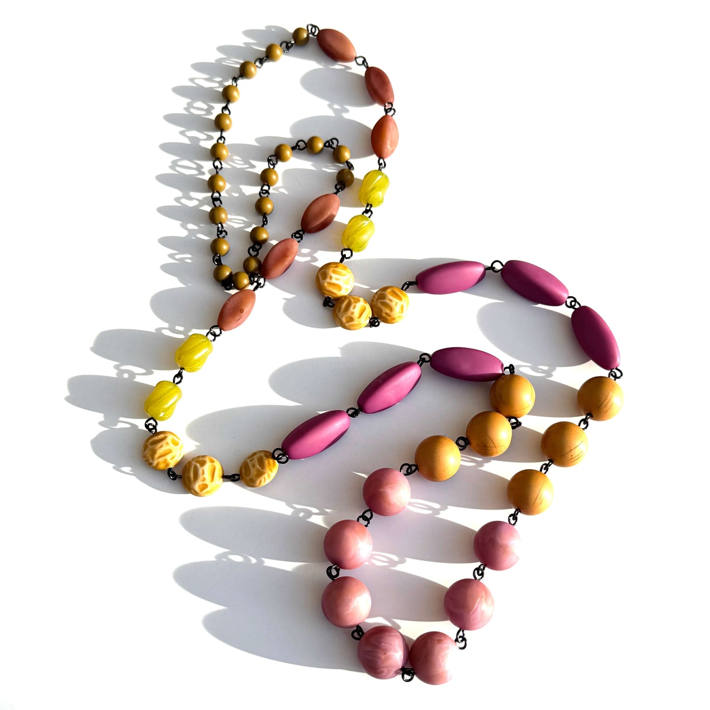 Canyon Bloom Rosary-chained Rope Necklace