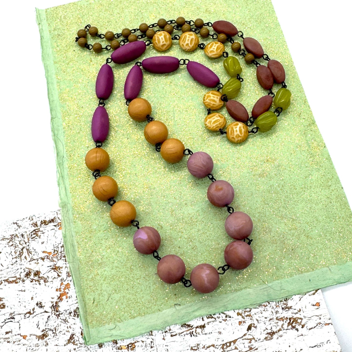 Canyon Bloom Rosary-chained Rope Necklace