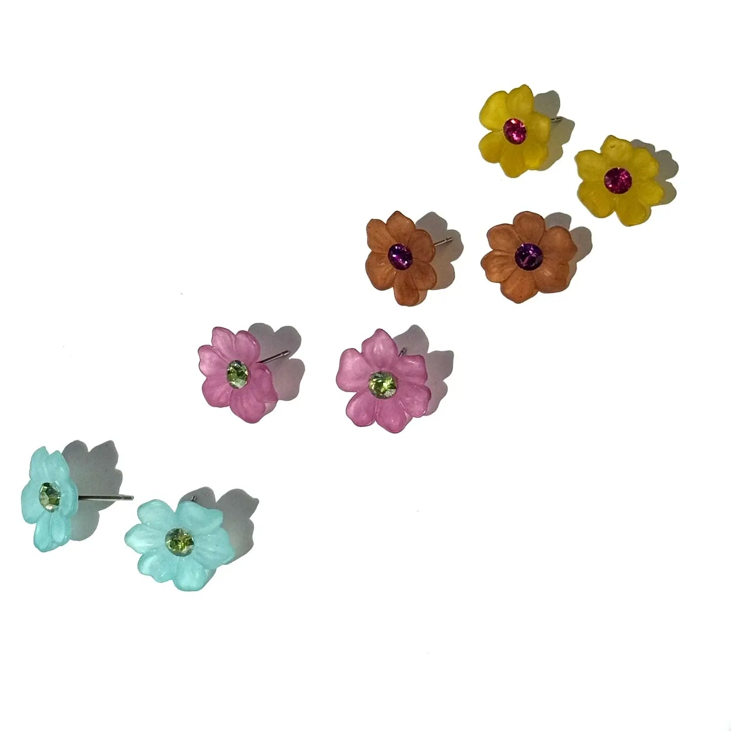 Crystal Bloom Stud Earrings - Leetie Lovendale