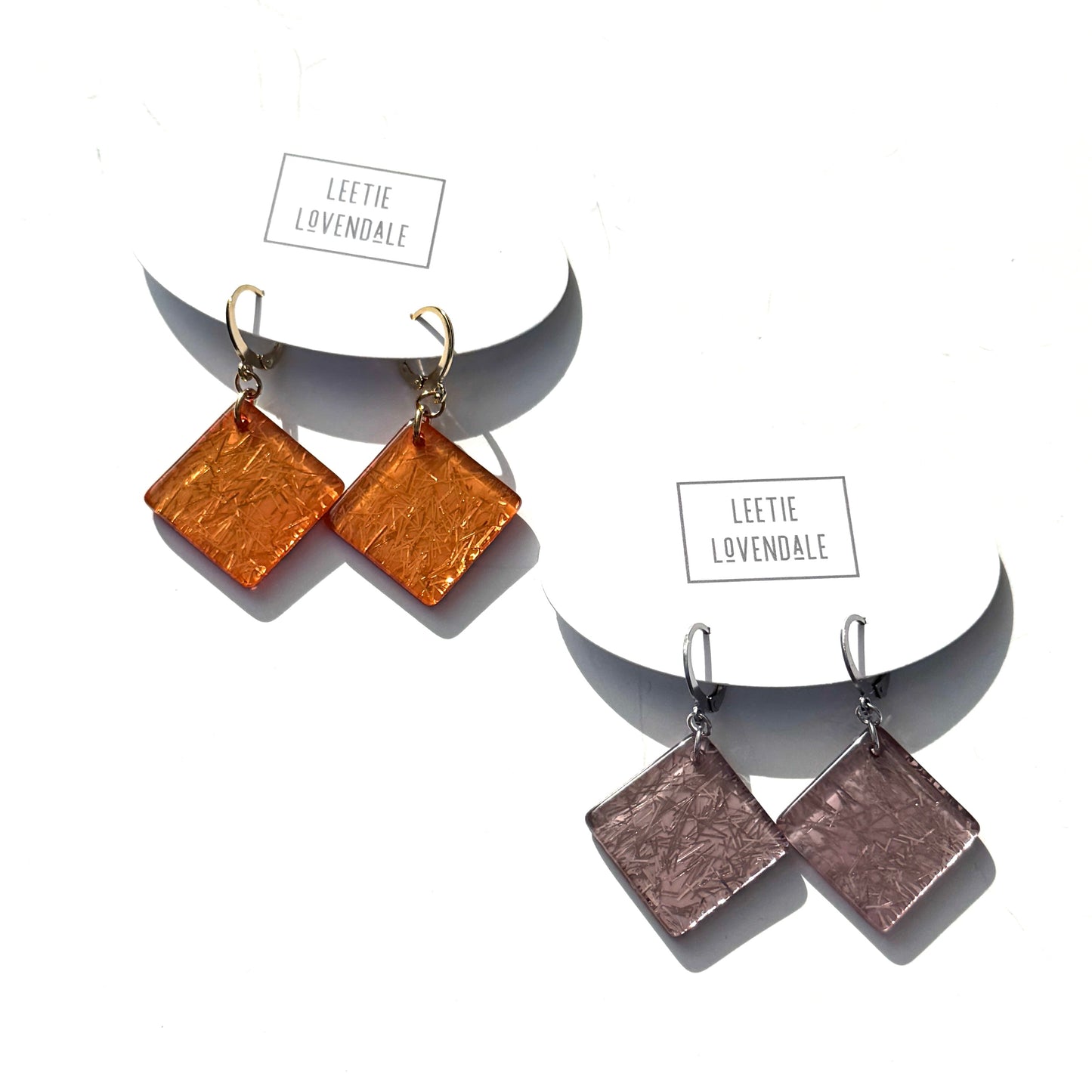 Italian Confetti Glitter Drop Earrings - Leetie Lovendale