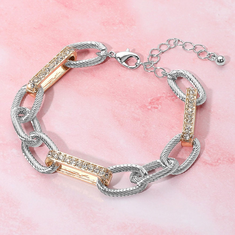Linked Up Luxe - Two-Tone Bracelet