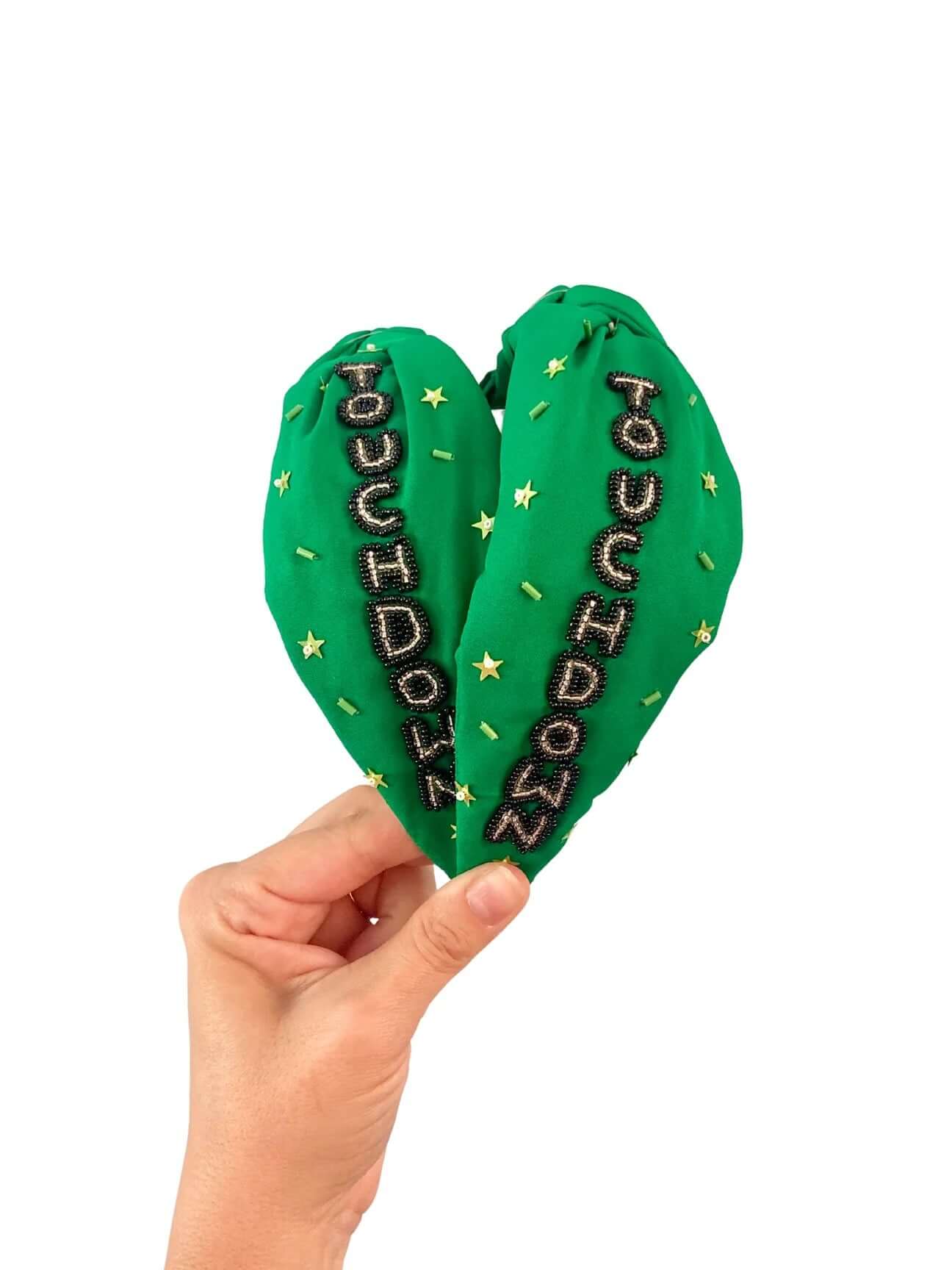 Touchdown Twist - Green Touchdown Headband - Alie's Boutique