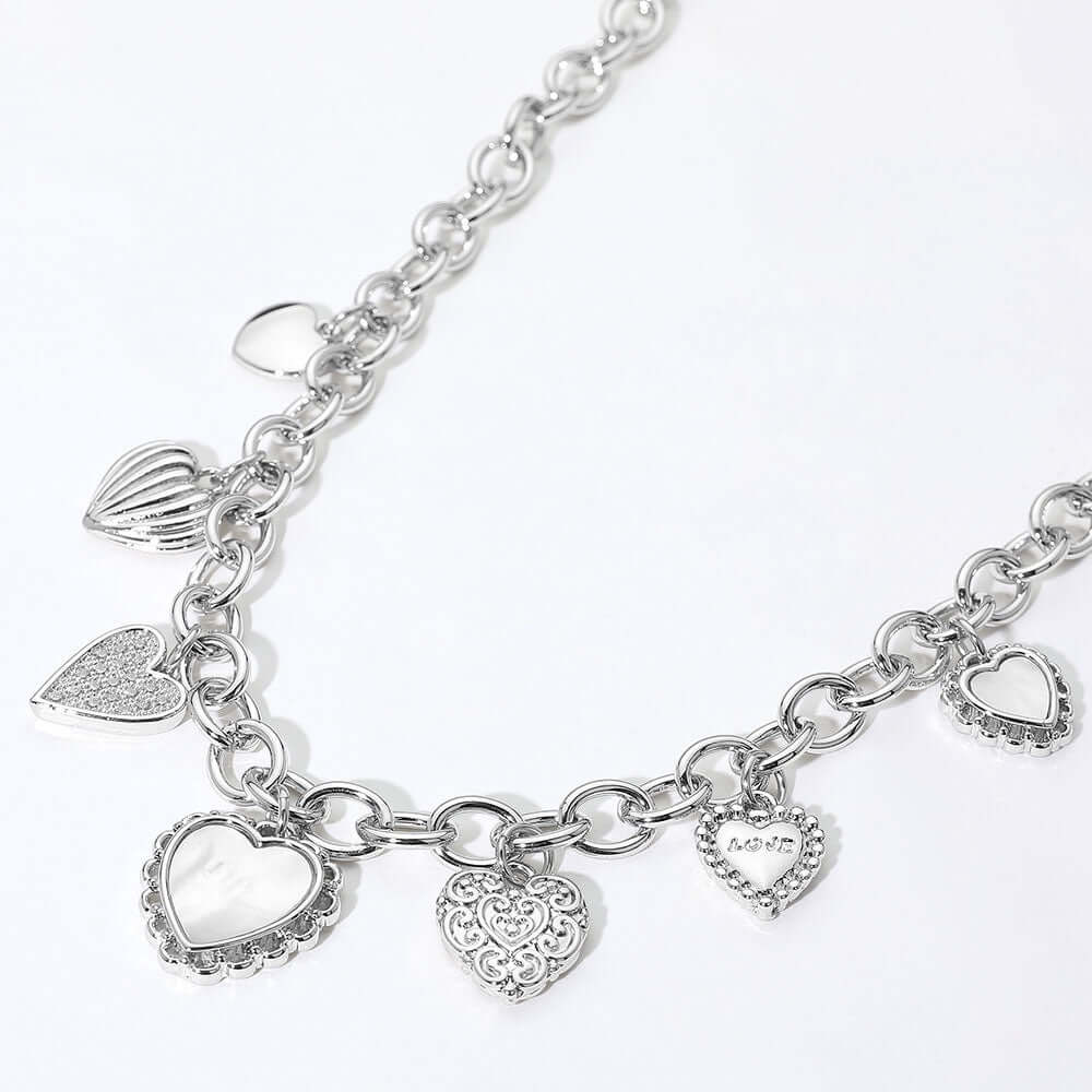 Sweetheart Parade - 14k Gold Plated CZ Necklace - Alie's Boutique