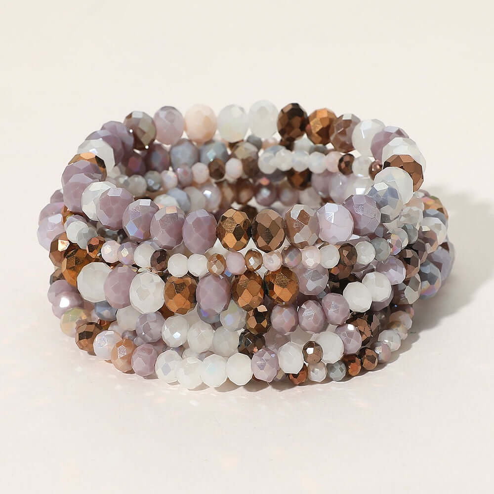 Dusk & Dazzle - Gray Multi 9 Piece Bracelet Set - Alie's Boutique