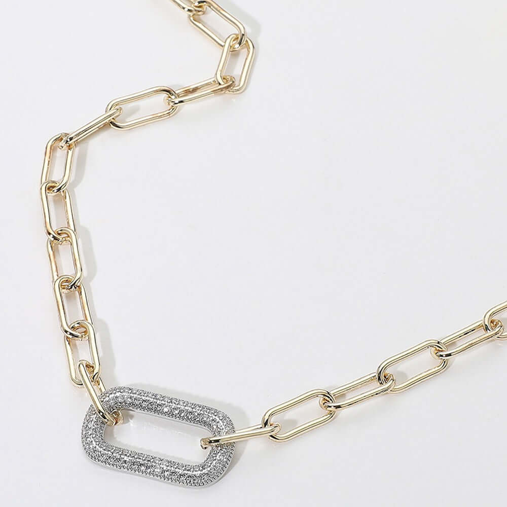 Gilded Orbit - 14k Gold Plated CZ Necklace - Alie's Boutique