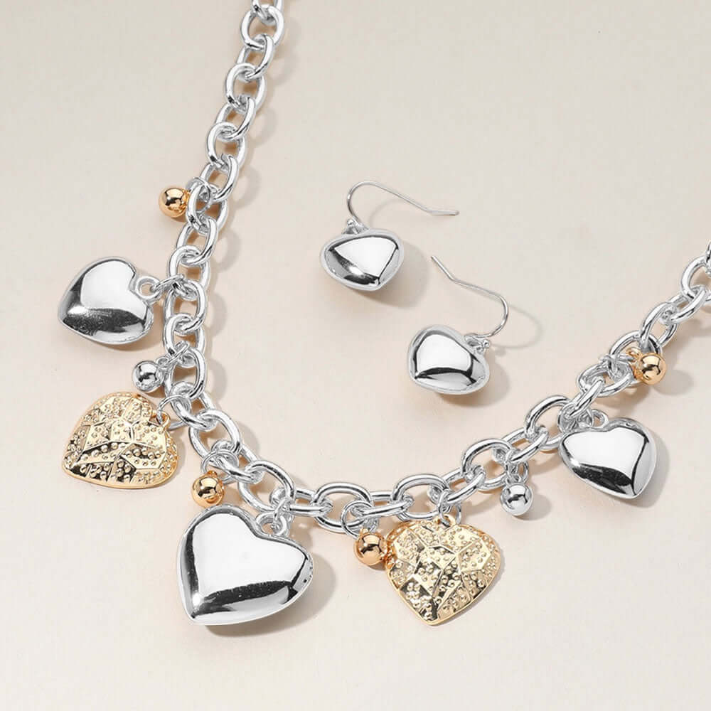 Charm Offensive - Two Tone Necklace - Alie's Boutique