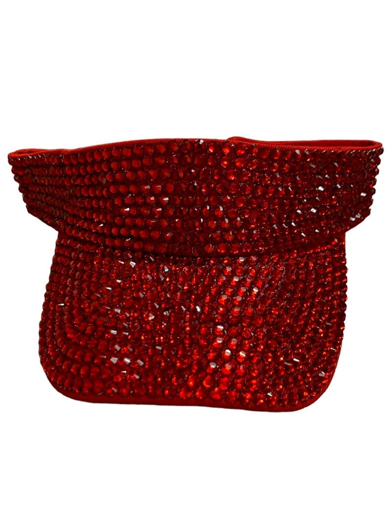 Shine Play & Sunlit Glam – Rhinestone Visor Hat- Multiple Colors