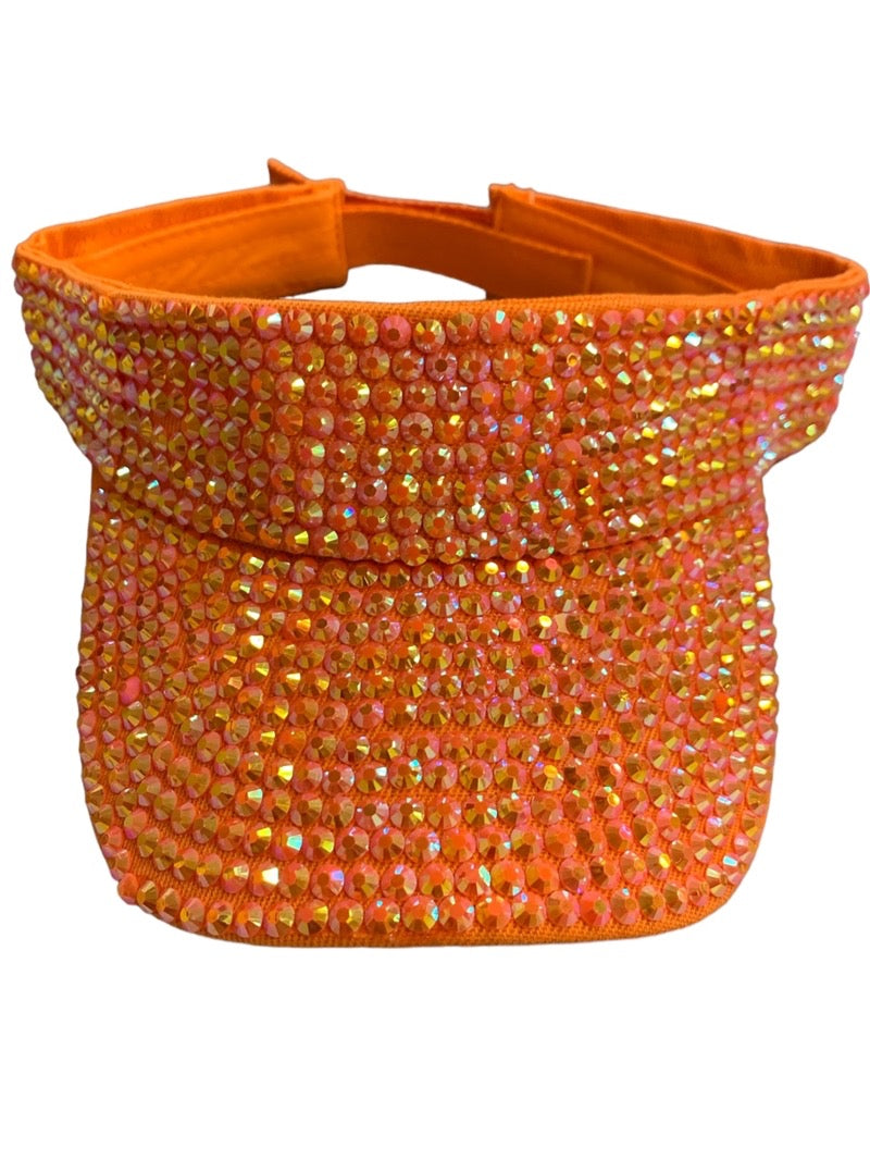 Shine Play & Sunlit Glam – Rhinestone Visor Hat- Multiple Colors