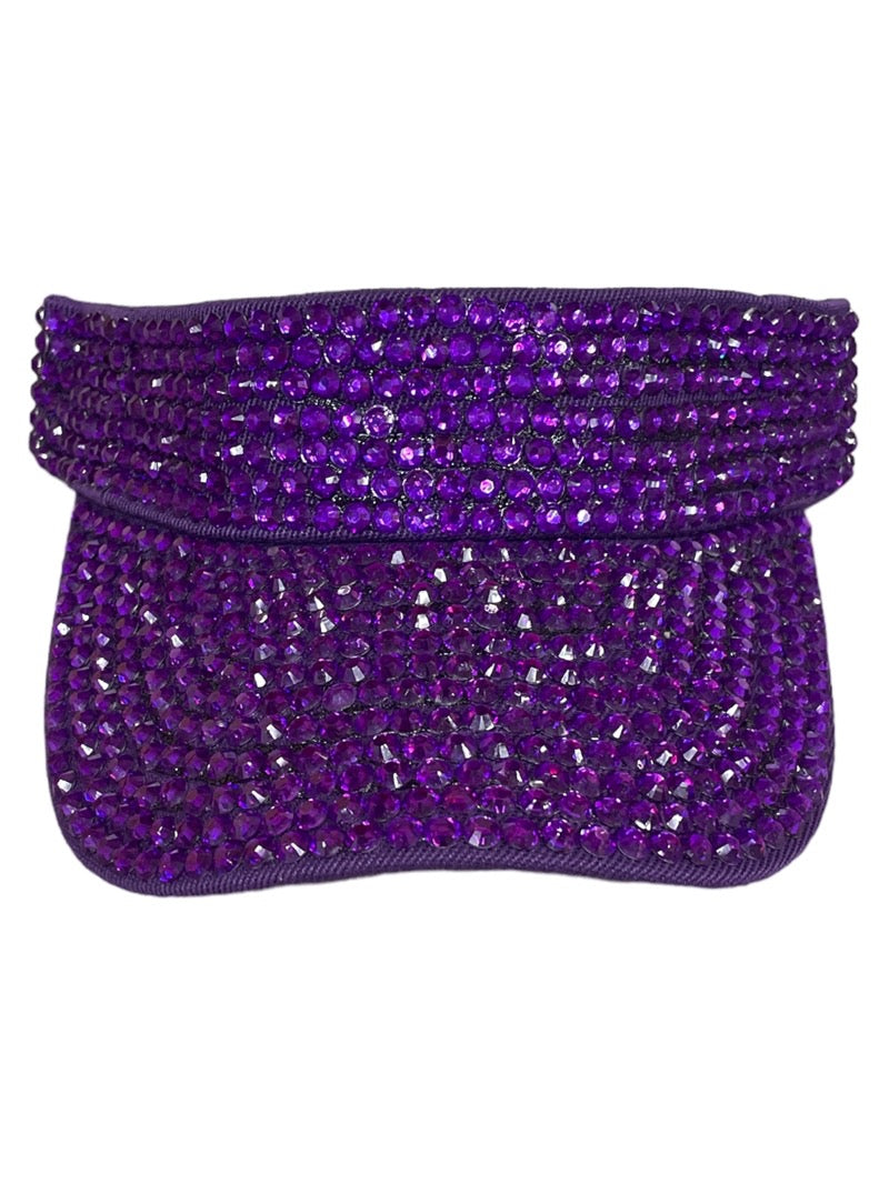 Shine Play & Sunlit Glam – Rhinestone Visor Hat- Multiple Colors