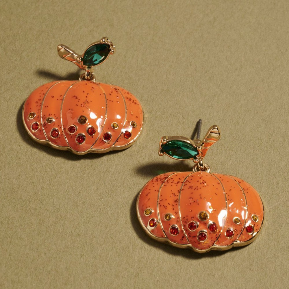 Pumpkin Patch Party - Gold Earrings