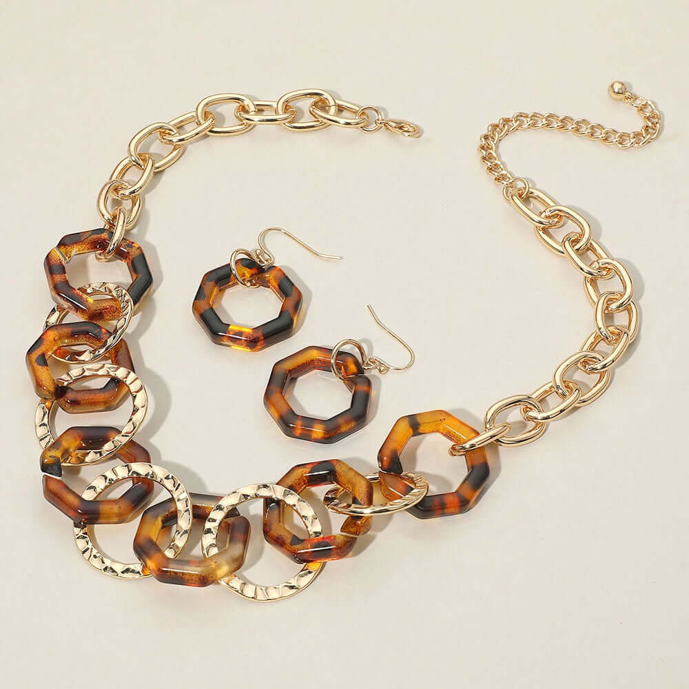 Cori's Empress of the Wild Necklace- Brown & Gold Necklace - Alie's Boutique