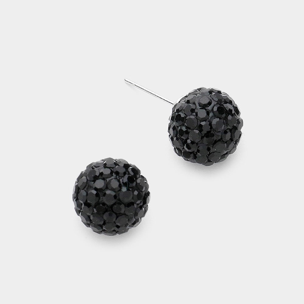 Sugar Rush - Black Stud Earrings