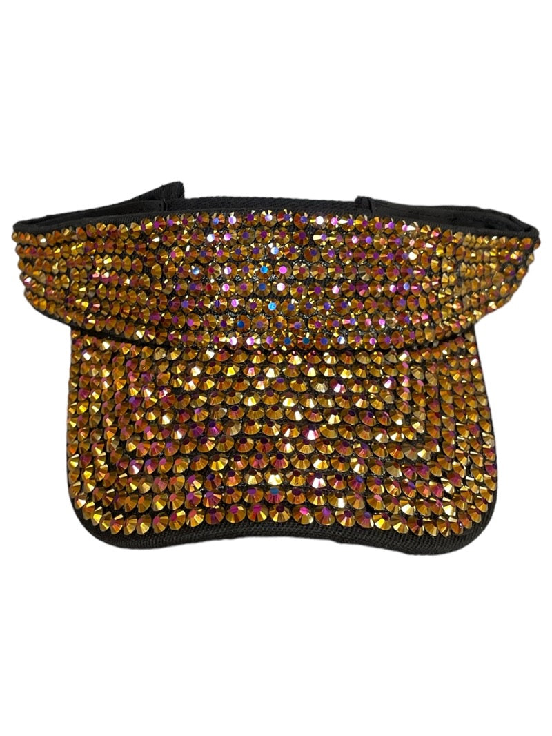 Shine Play & Sunlit Glam – Rhinestone Visor Hat- Multiple Colors