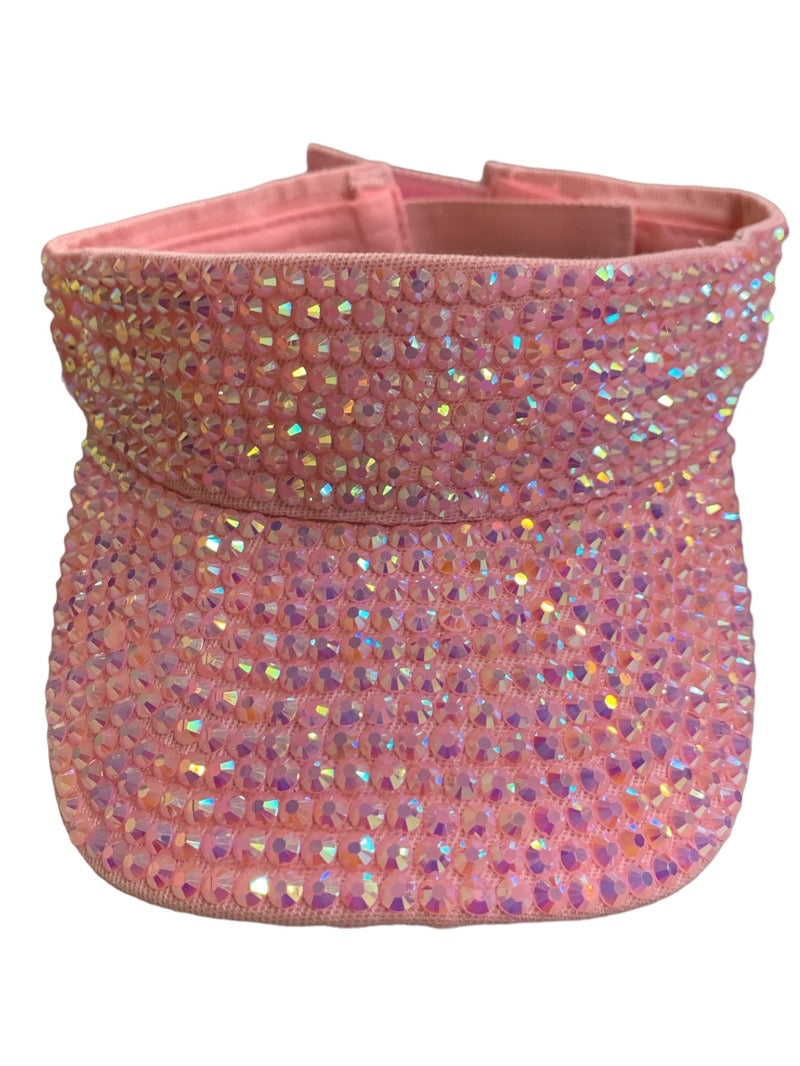 Shine Play & Sunlit Glam – Rhinestone Visor Hat- Multiple Colors