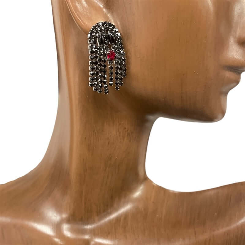 Quiet On Set - Black Earrings - Alie's Boutique