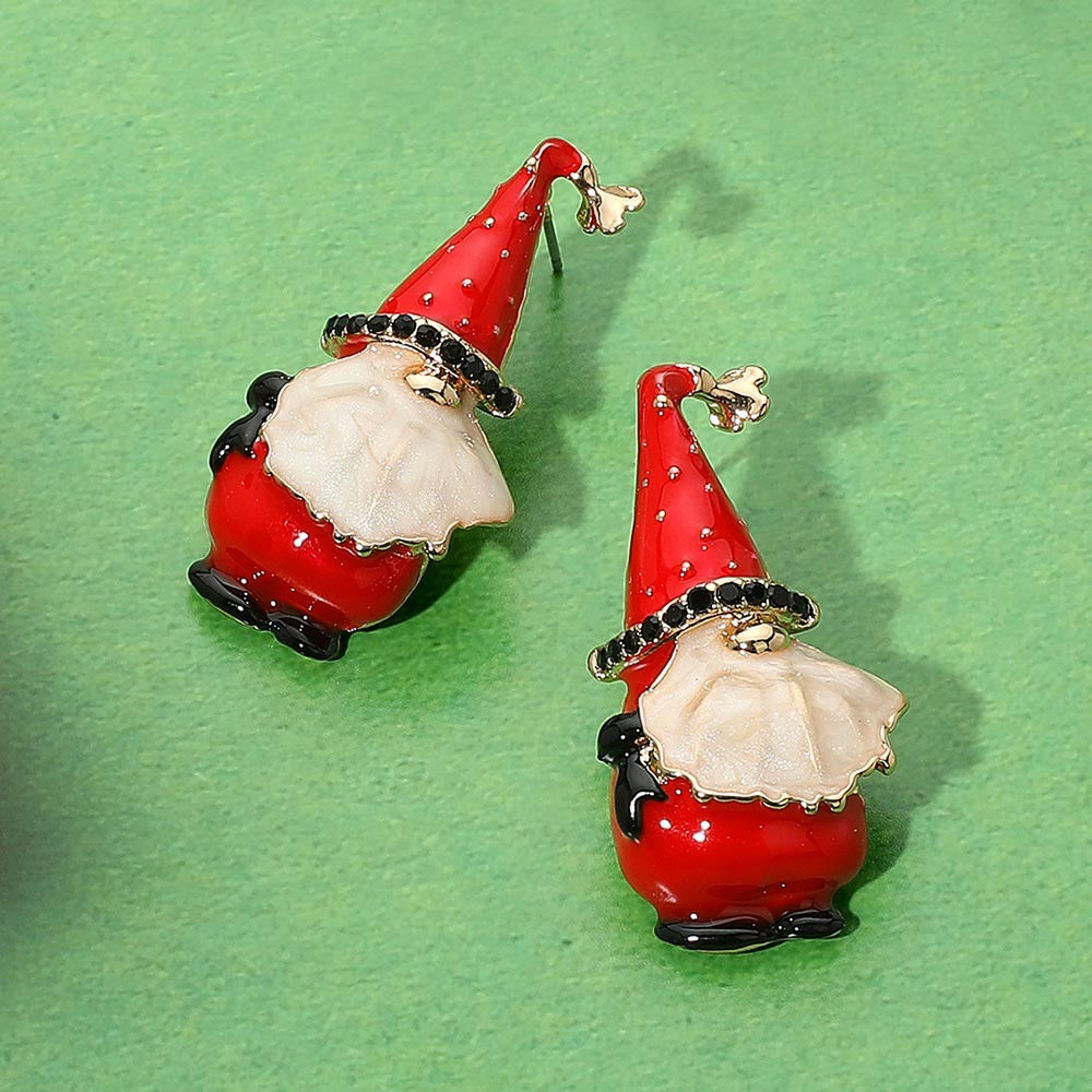 Jolly Company - Gold & Red Earrings