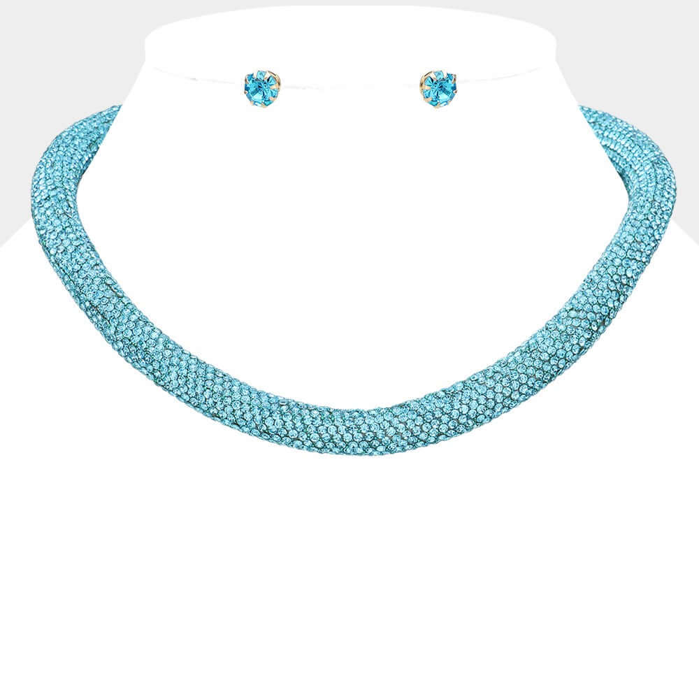Crush Voltage - Aqua Necklace - Alies Bling Bar