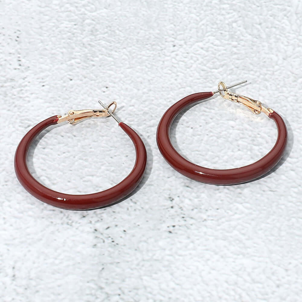 Echo Loop - Burgundy Earrings - Alie's Boutique