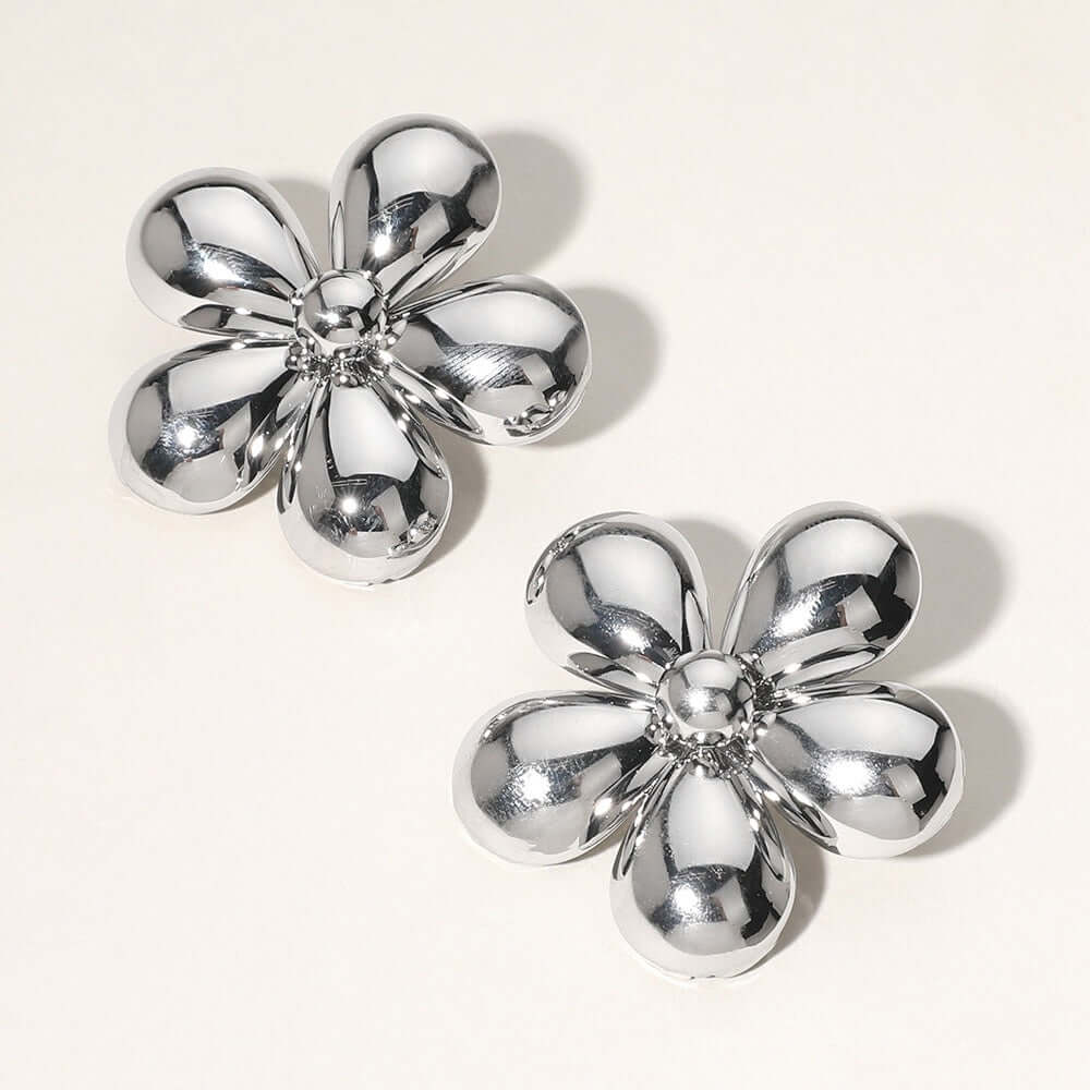 Petal Poise - Silver Earrings - Alie's Boutique