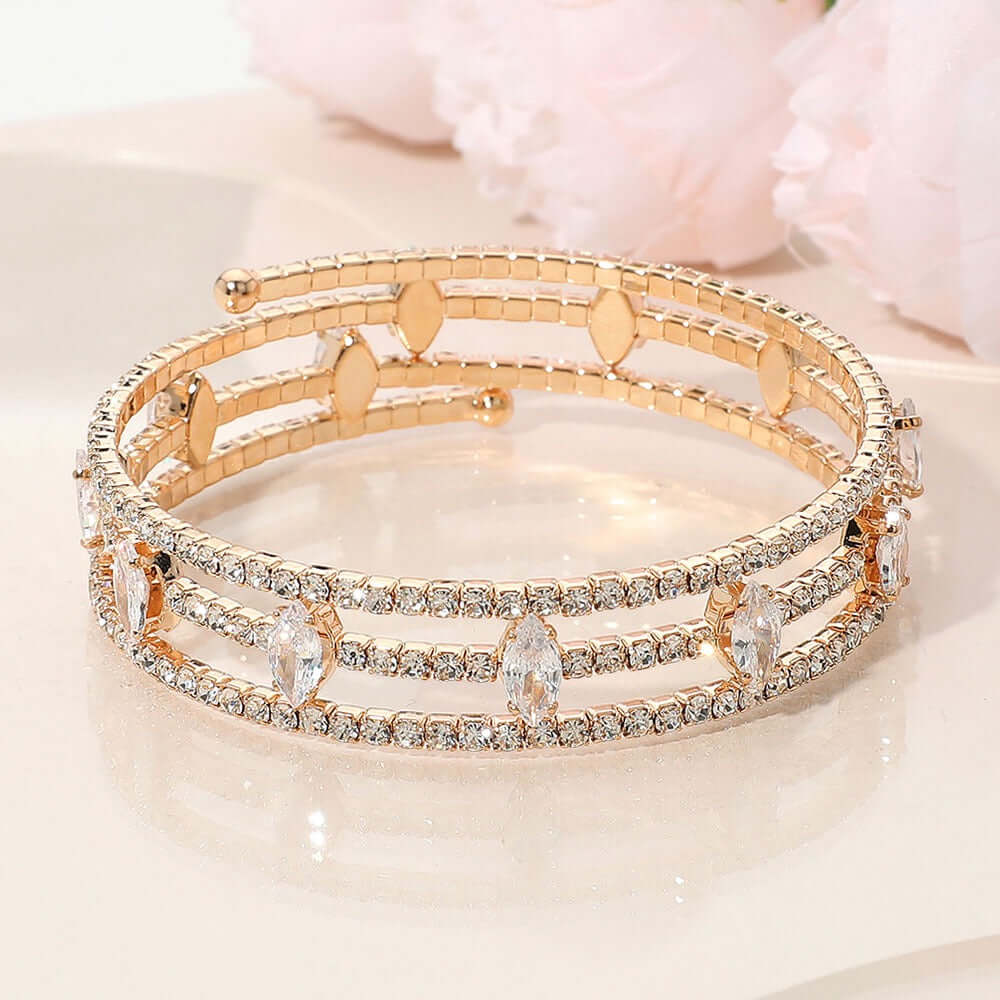 Radiance Reign – Gold & CZ Bracelet - Alie's Boutique