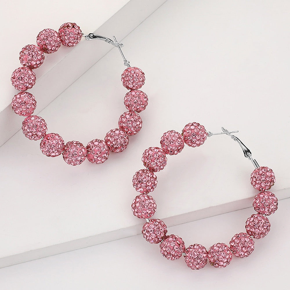 Pop & Spark - Pink Hoop Earrings