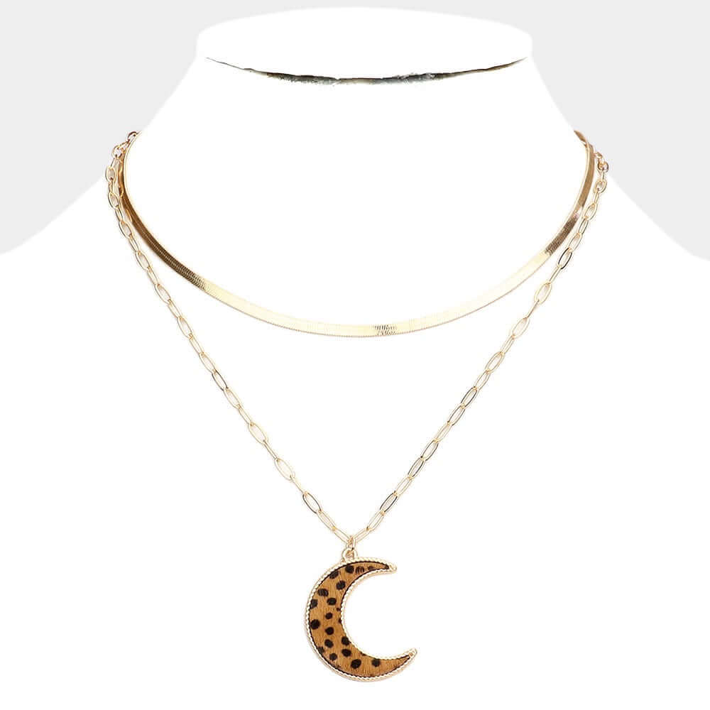 Moonlit Layers - Tan Necklace - Alie's Boutique