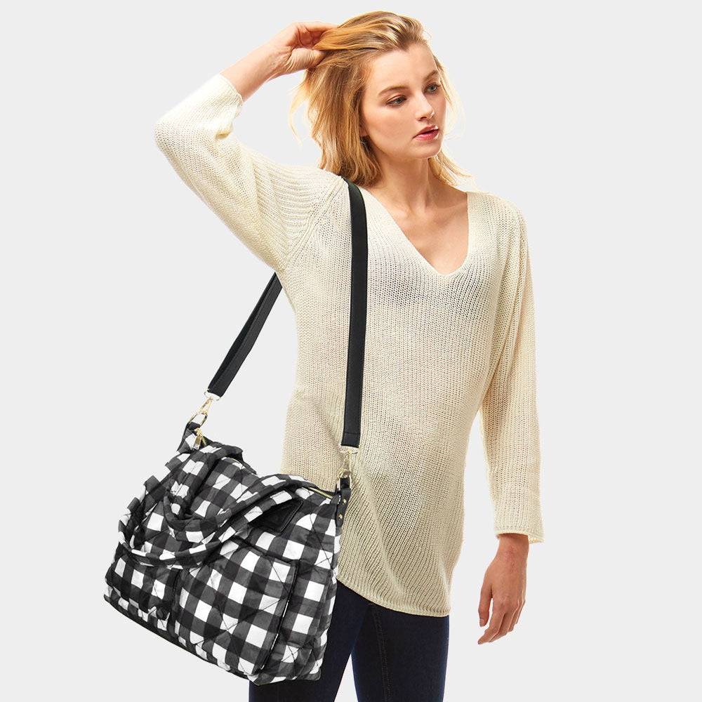Catch Me If You Can - Buffalo Plaid Tote