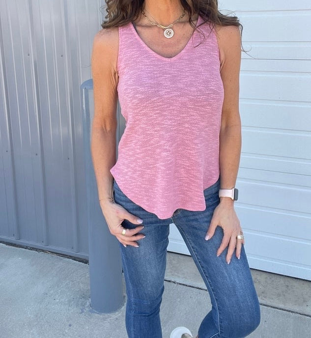 PREORDER: Burnout Breeze Lightweight Sweater Knit Tank Top in 6 Colors - Shop Alies Bouutique