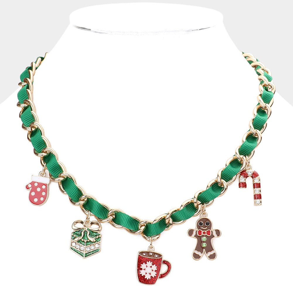 Cocoa & Cheer - Green Necklace
