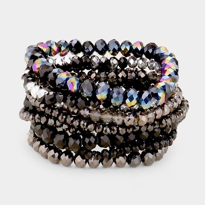 Night Sequence - Black 9 Piece Bracelet