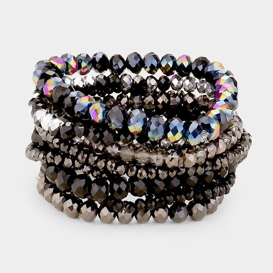Night Sequence - Black 9 Piece Bracelet