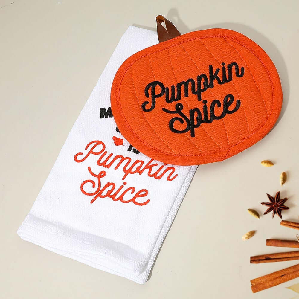 Pumpkin Spice - Trivet & Kitchen Towel Set - Alie's Boutique