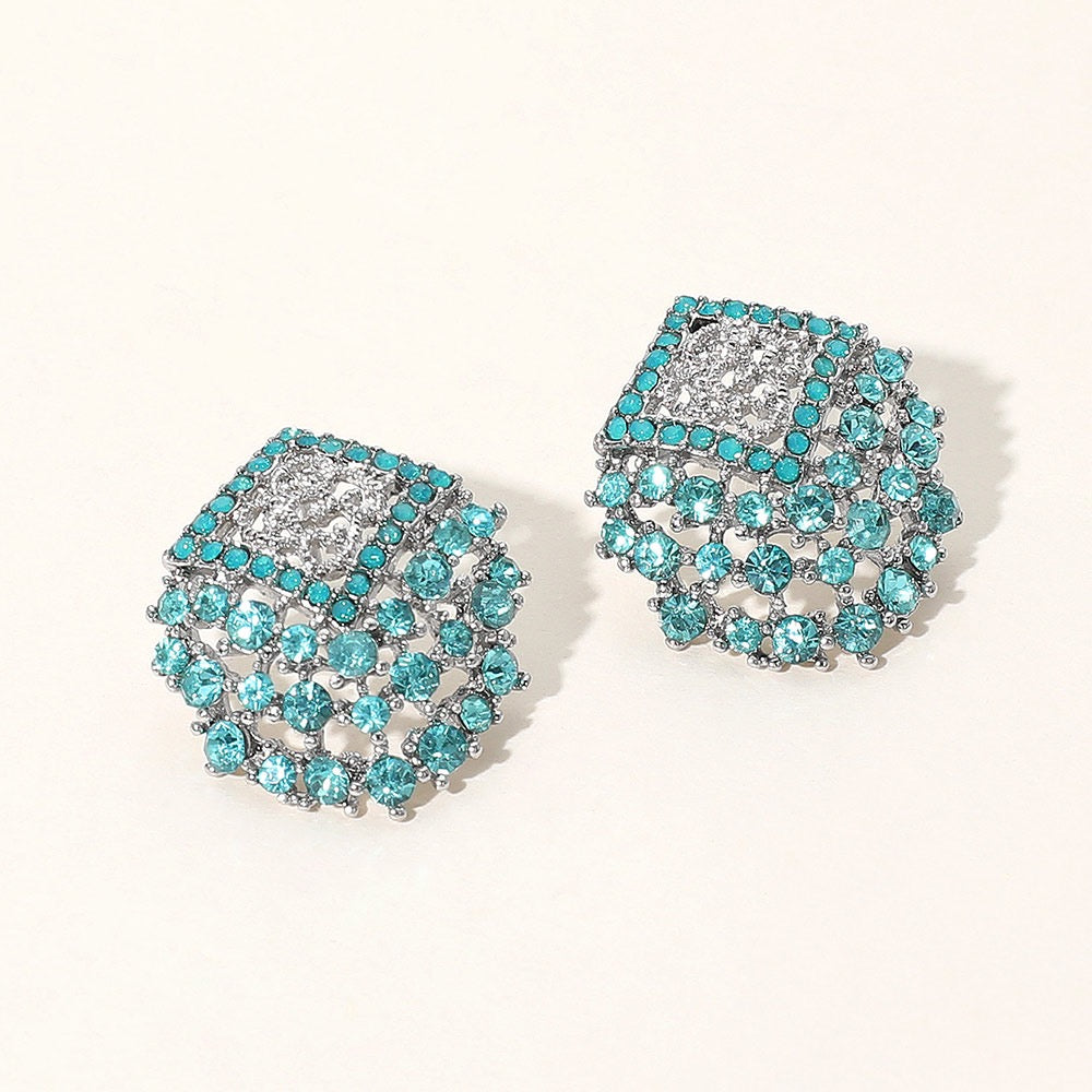 Disco Deco - Aqua Earrings