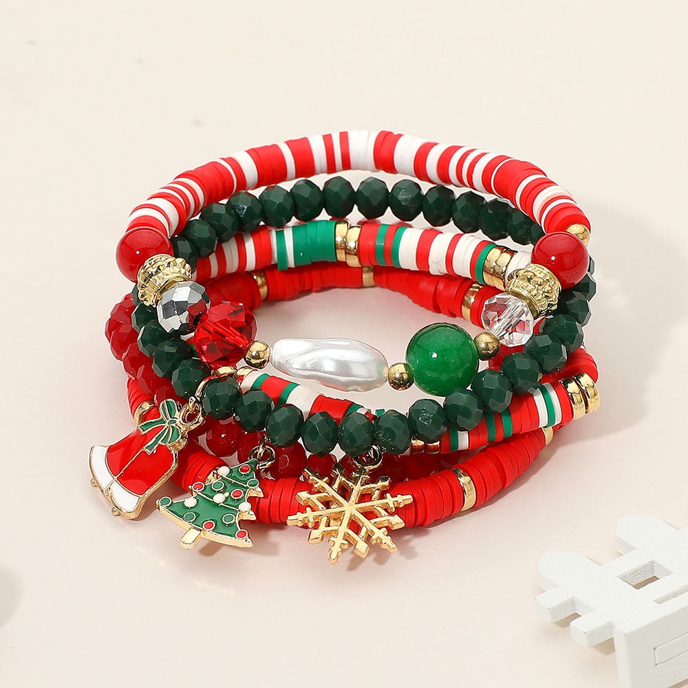Nicole's Joys of Christmas- Multi Red Bracelet Set