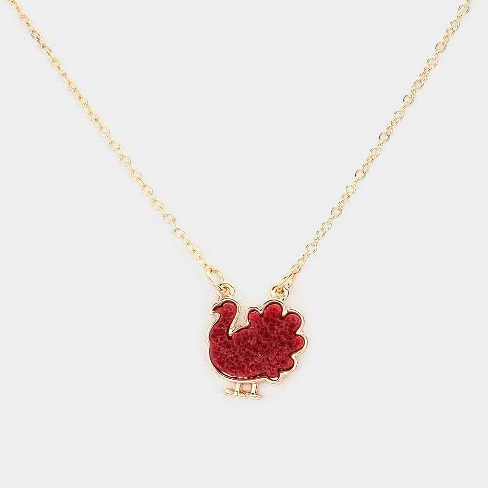 Talk Turkey - Burgundy Necklace - Alie's Boutique