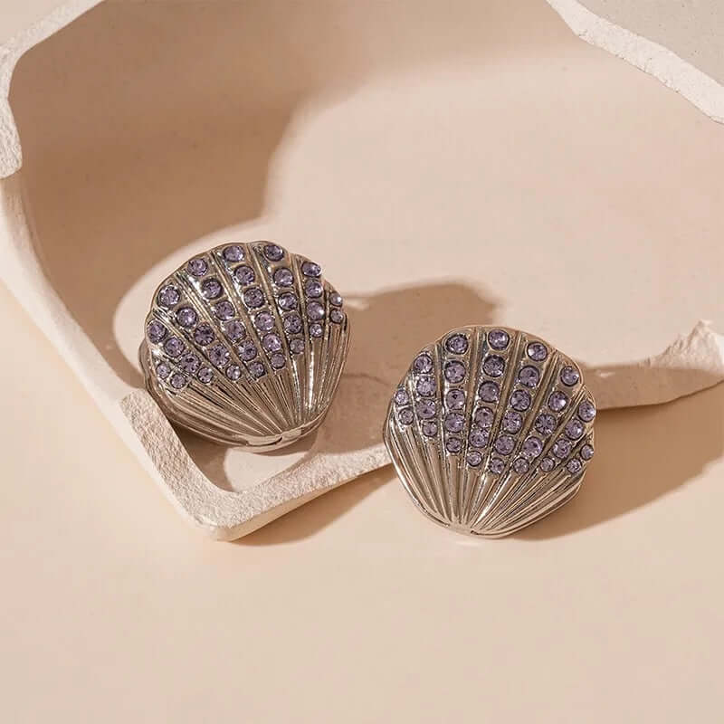 Shoreline Spark Earrings - Purple Earrings - Alies Bling Bar