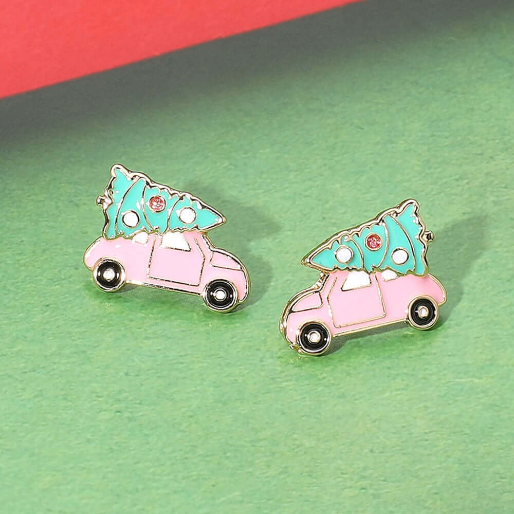 Treebound Tales - Pink Earrings