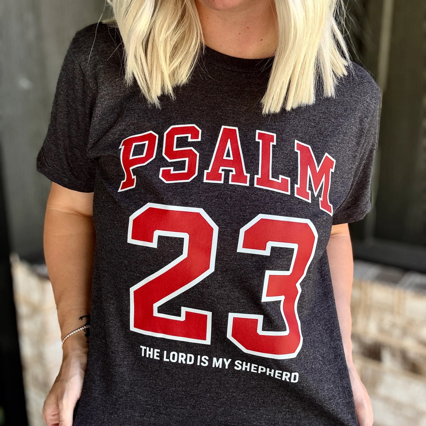 Psalm: 23 Red Graphic Tee - Alie's Boutique