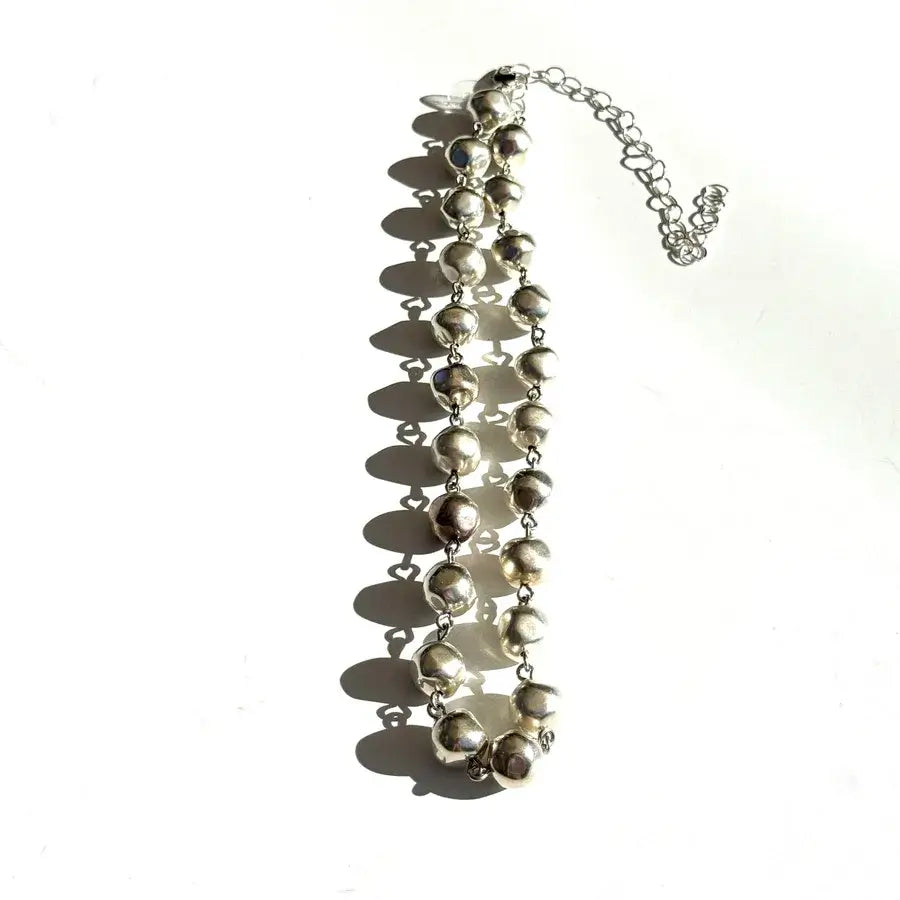 Silver Nugget Amelia Necklace - Leetie Lovendale