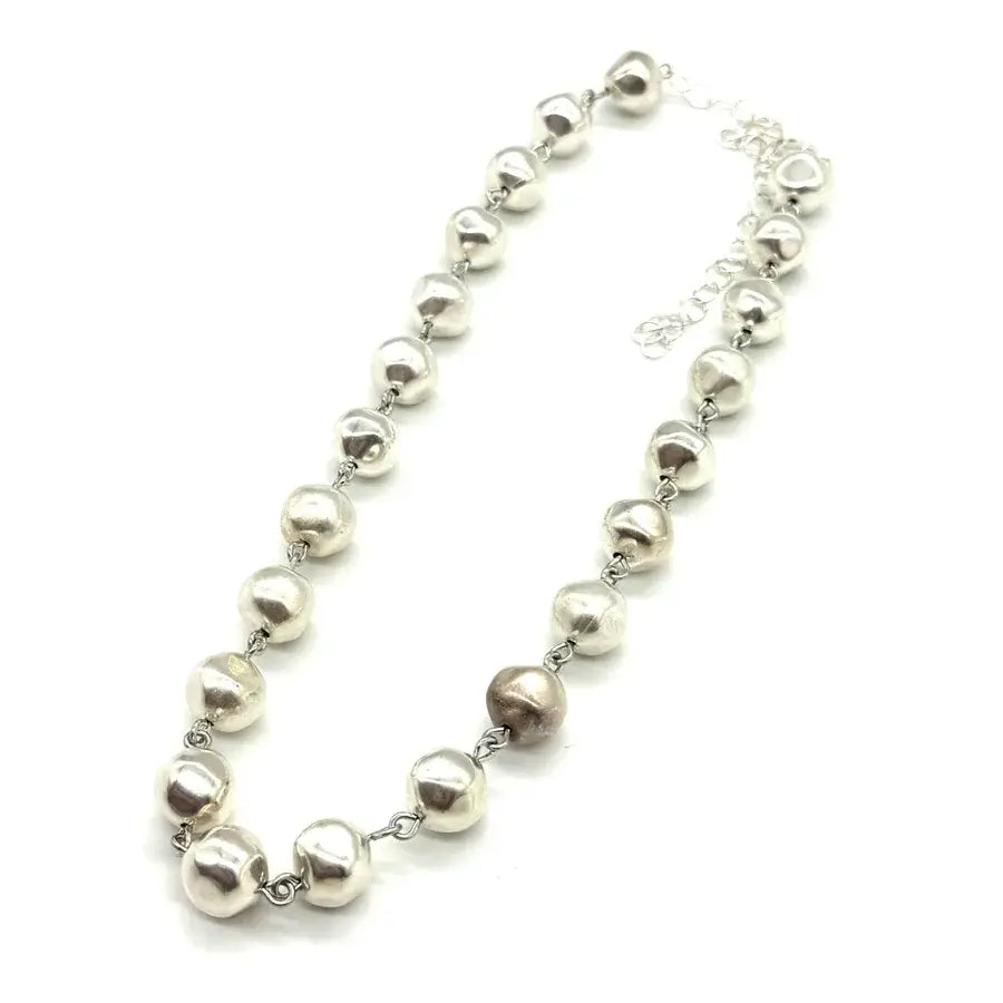 Silver Nugget Amelia Necklace - Leetie Lovendale