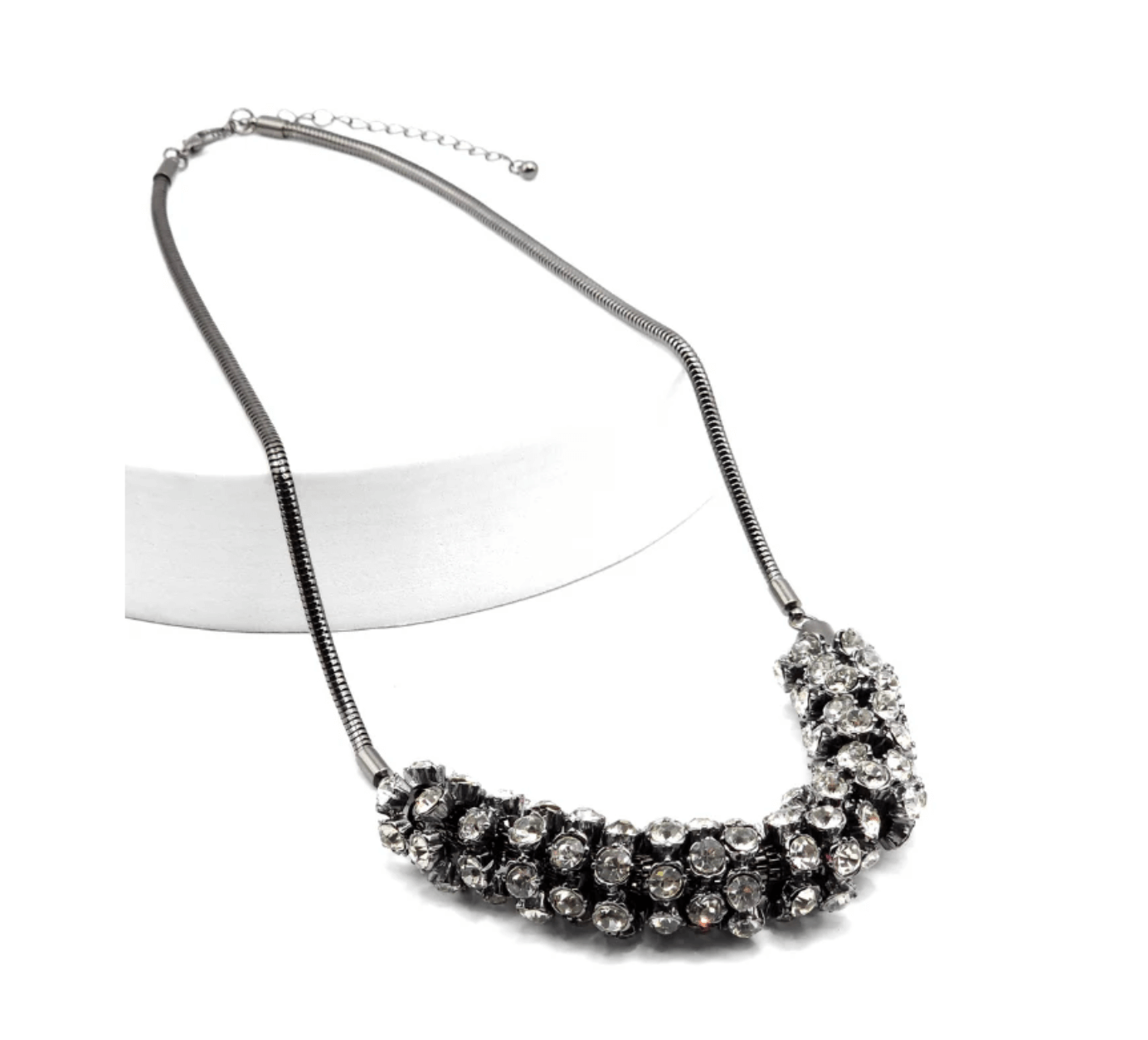 Crystal Contour - Hematite Necklace - Alie's Boutique