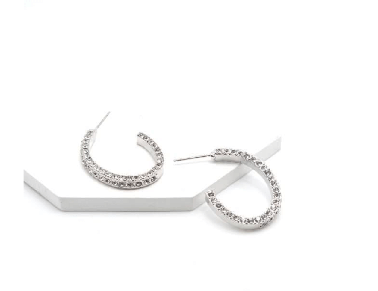 Starlit Arc - Silver Earrings - Alie's Boutique