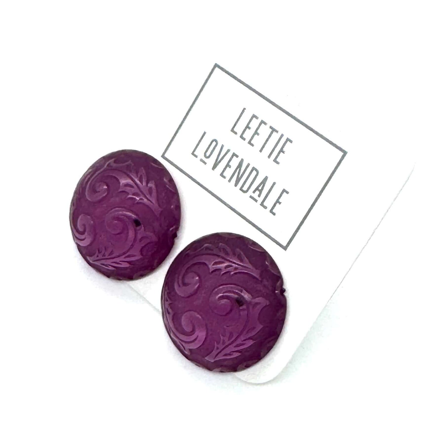 Holly Button Stud Earrings - Leetie Lovendale